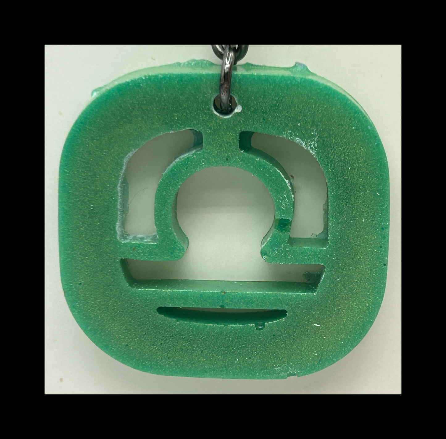 Moss resin zodiac Keychains