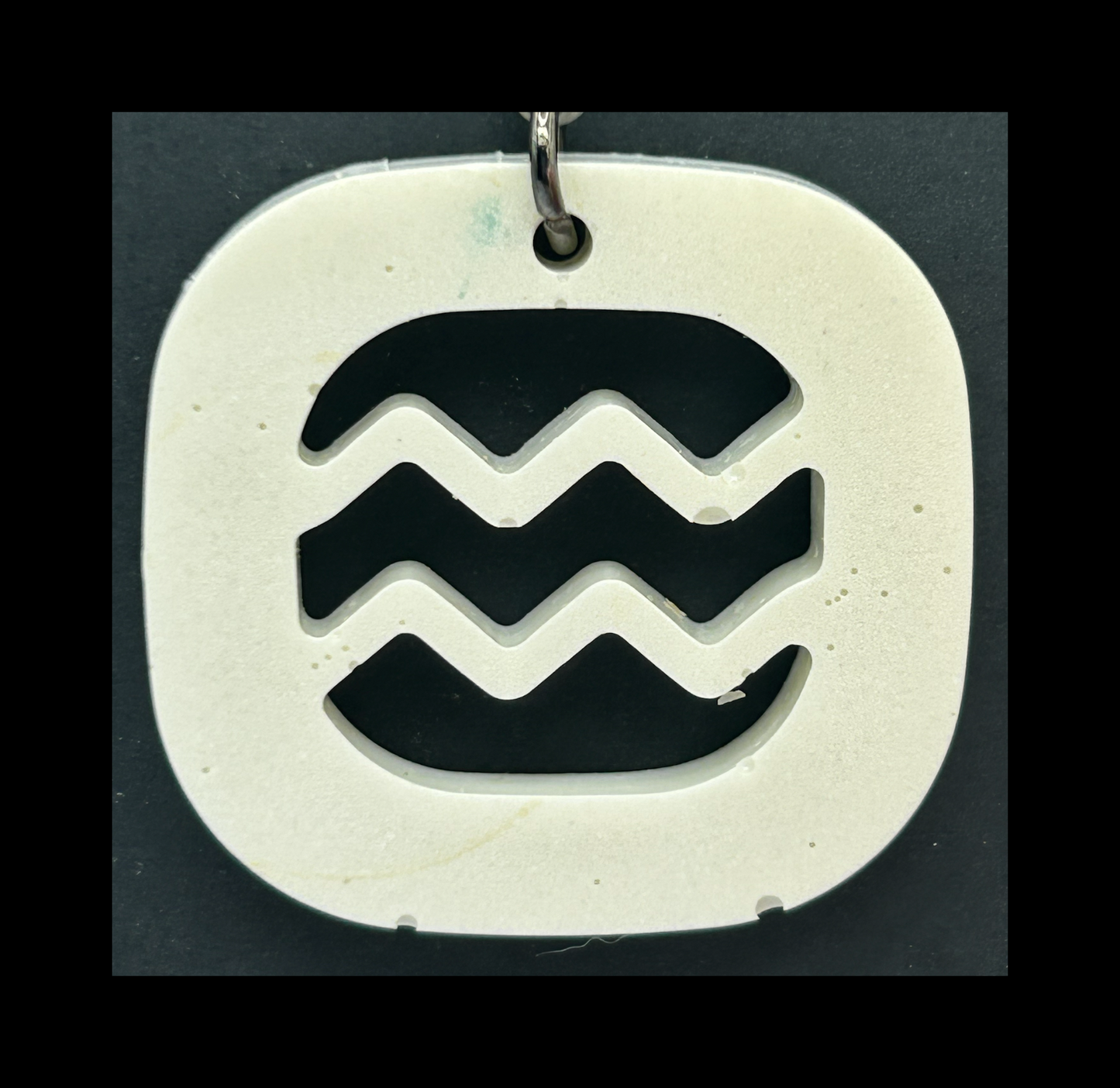 White chocolate resin zodiac keychains