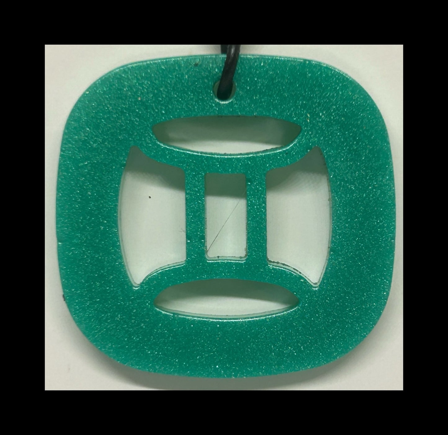 Aqua resin zodiac Keychains