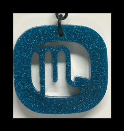 Blackberries resin zodiac Keychains