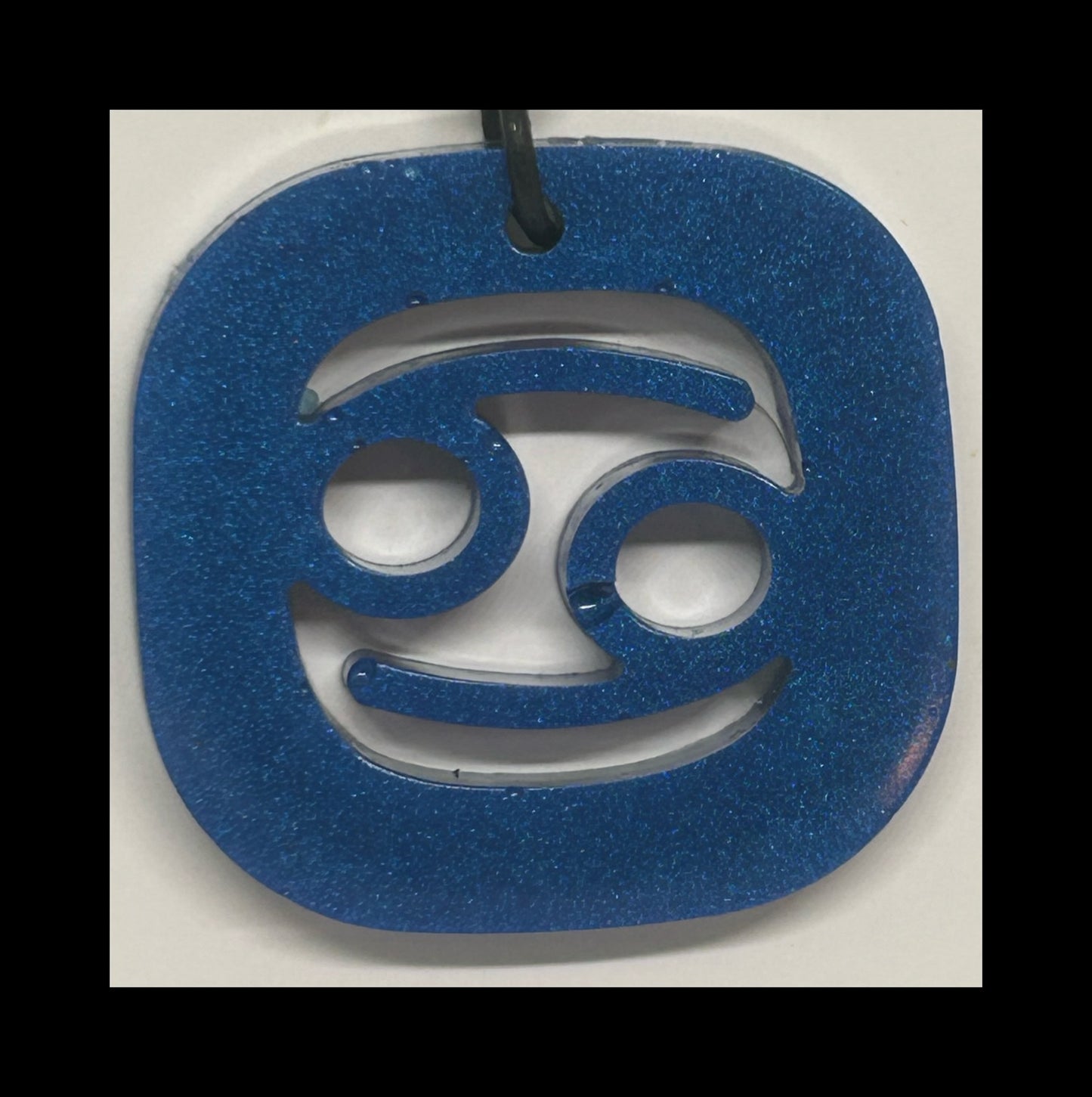 Denim resin zodiac Keychains