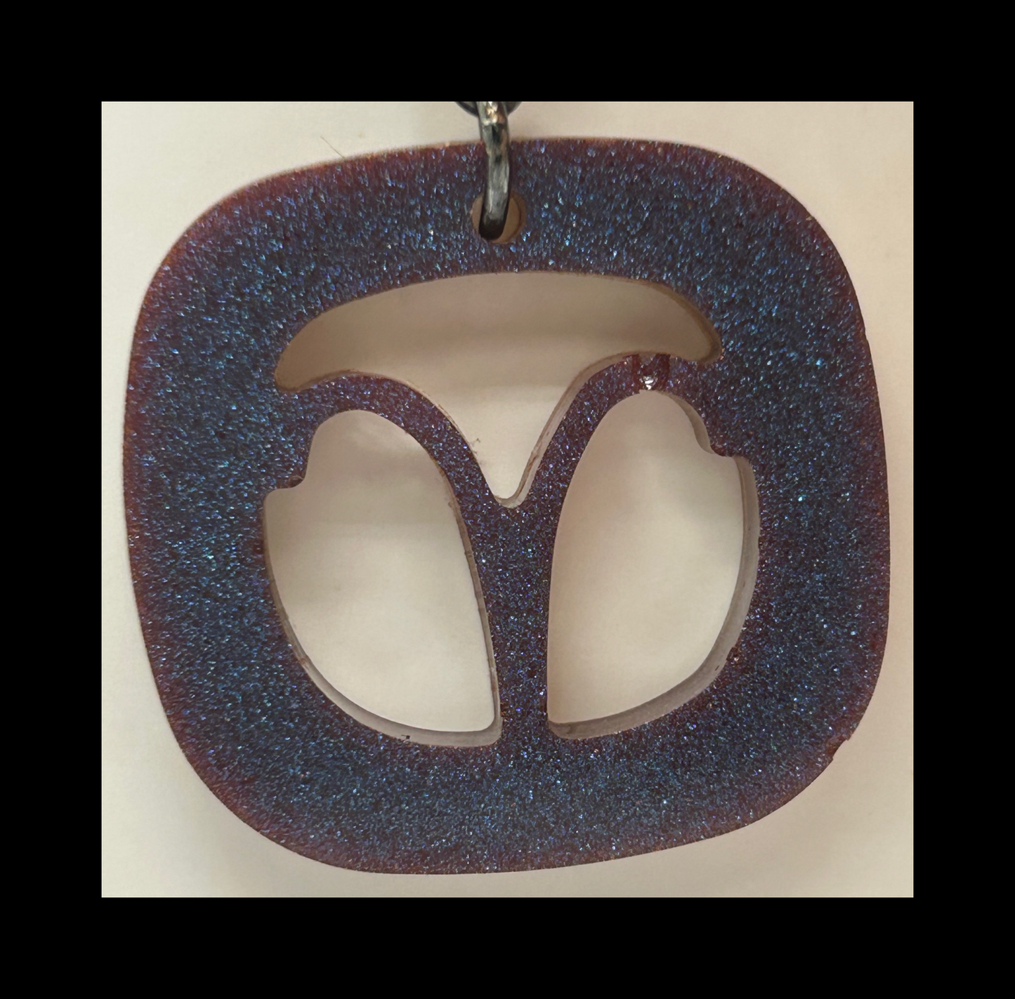 Aurora borealis resin zodiac keychains