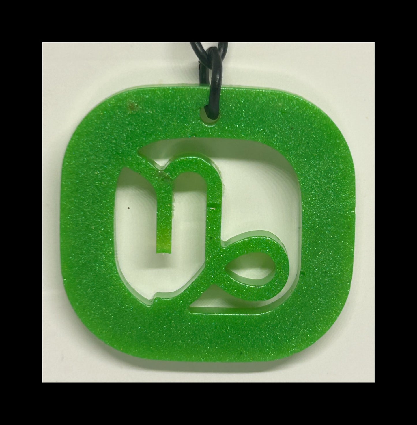 Lime resin zodiac Keychains