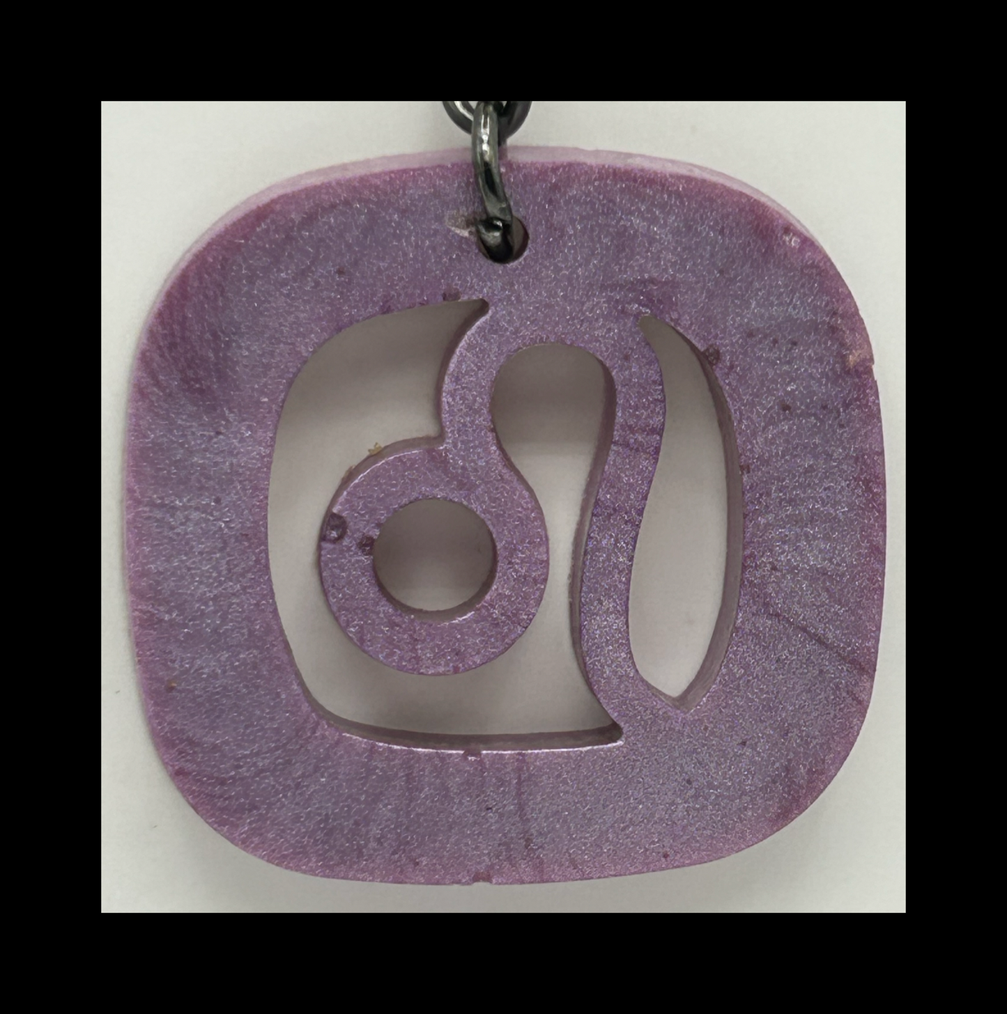 Light plum resin zodiac Keychains