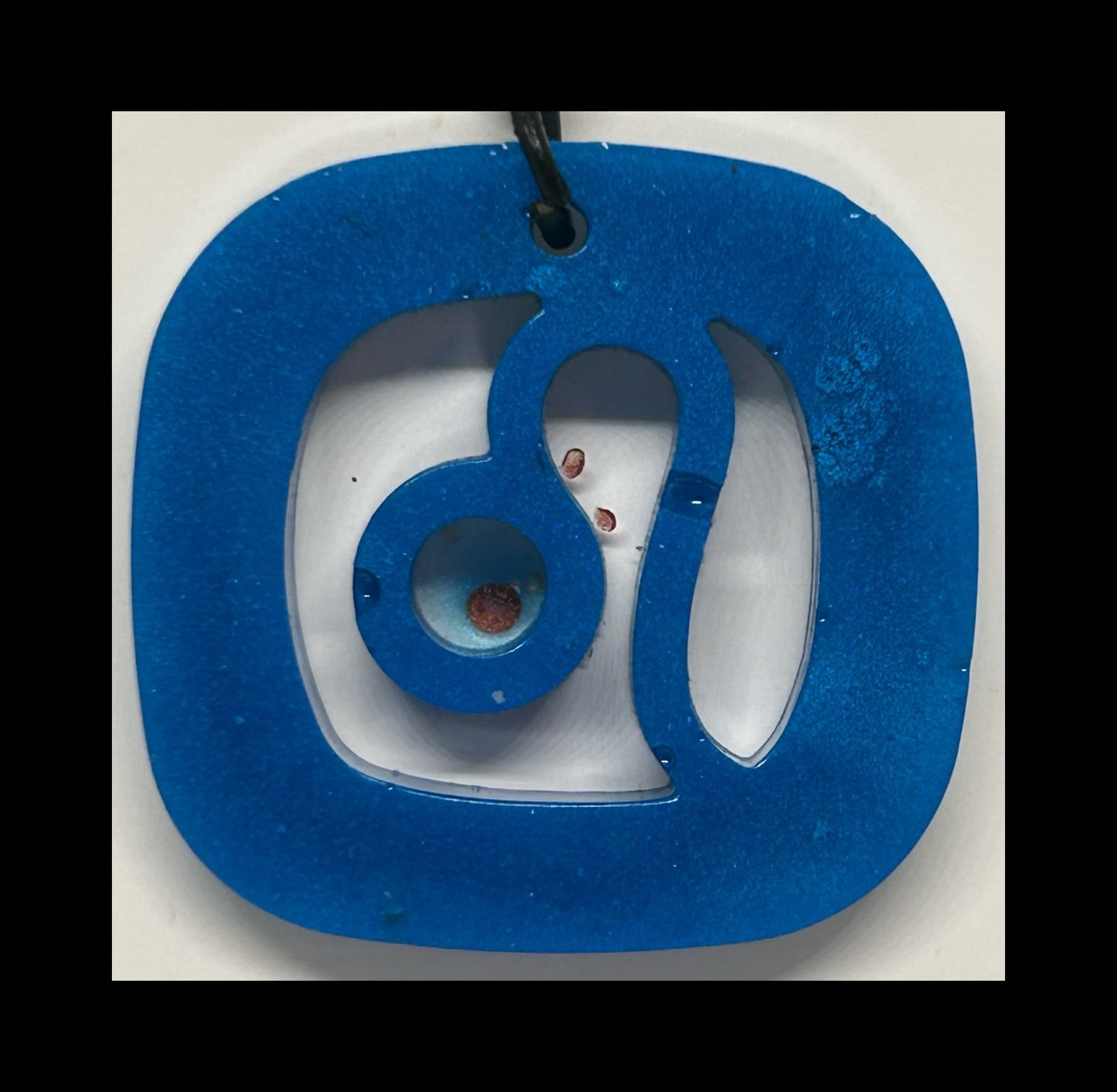 Cornflower resin zodiac Keychains