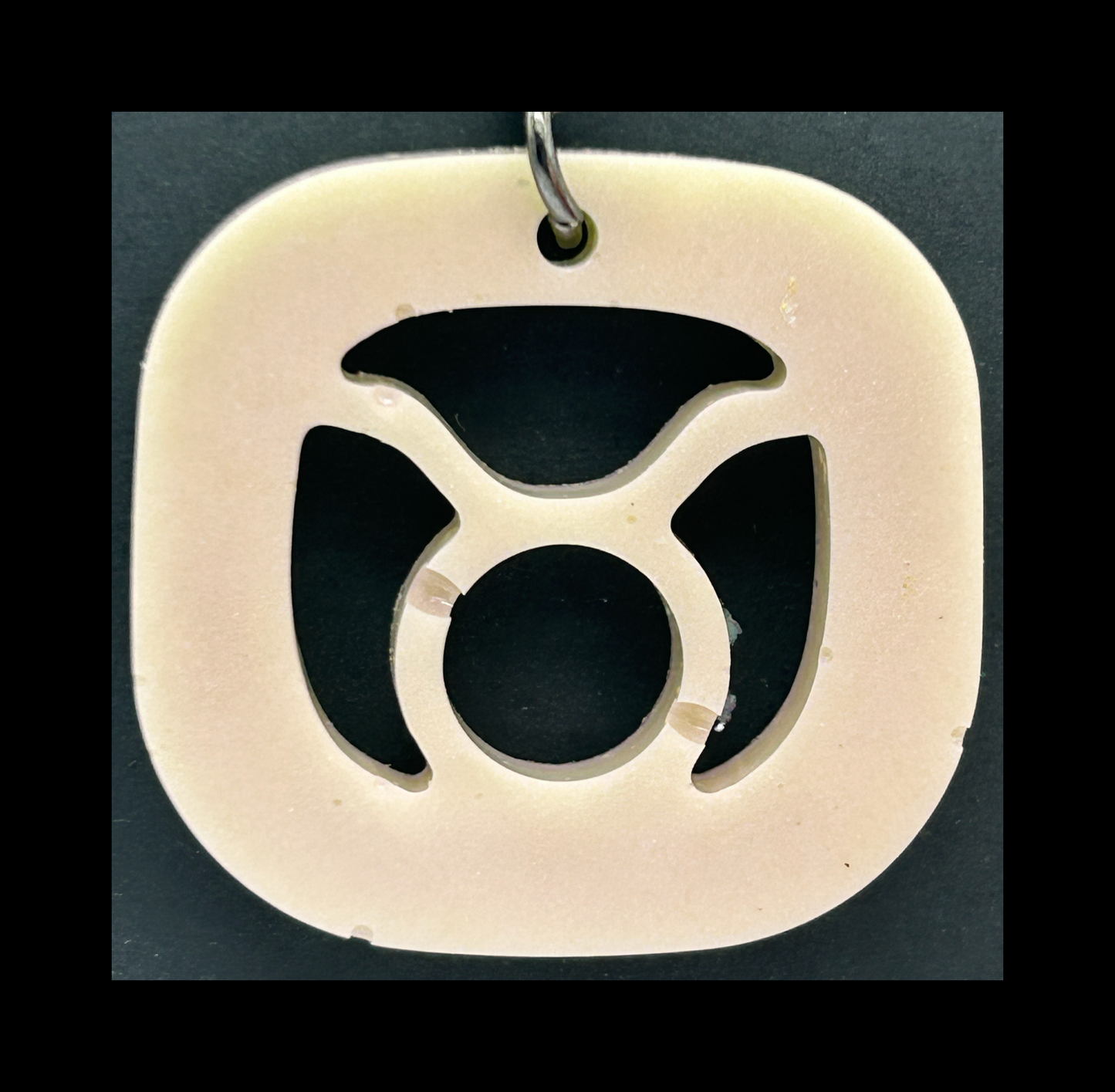 Ghost black resin zodiac keychains