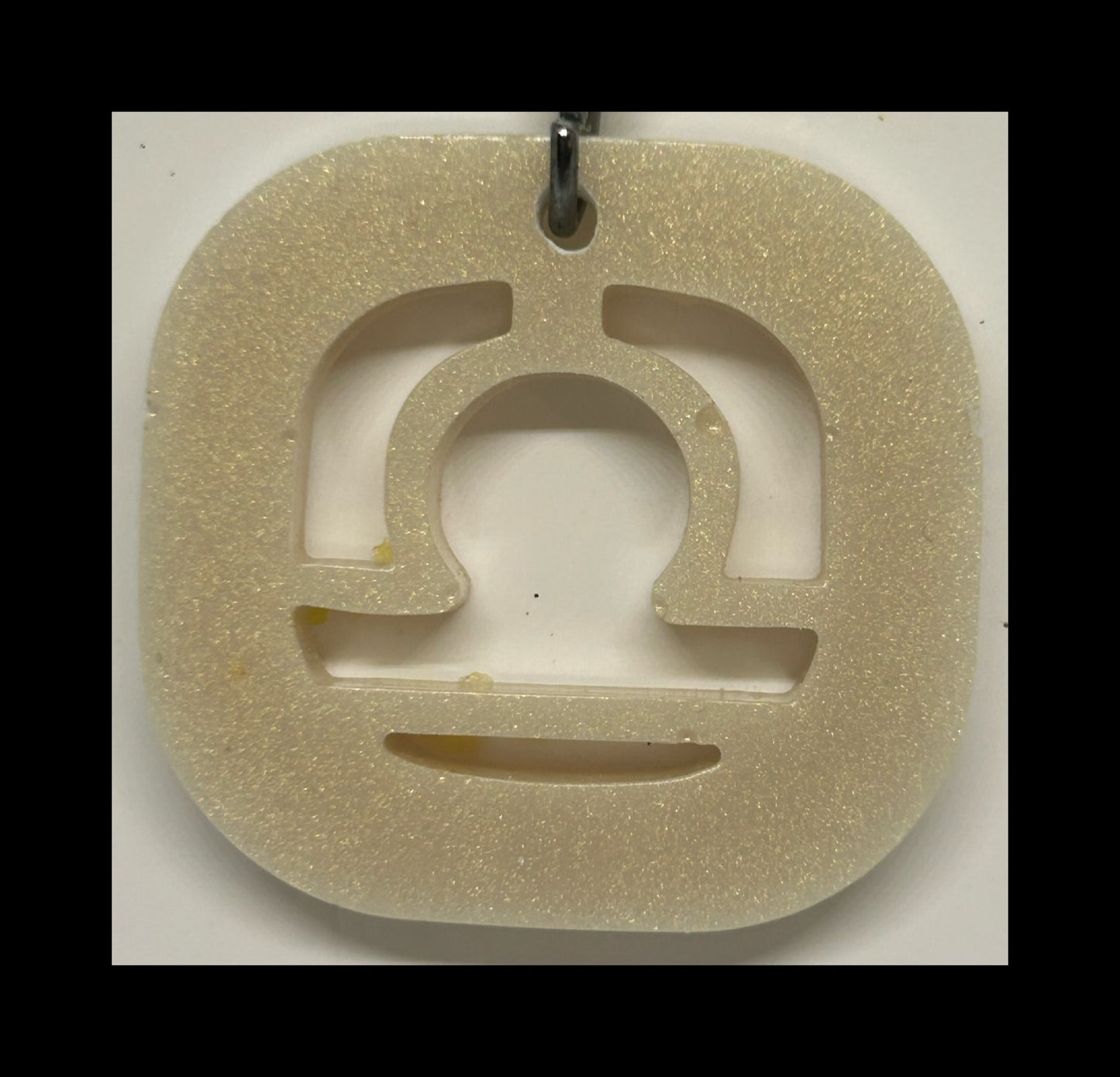 Ghost silver resin zodiac Keychains