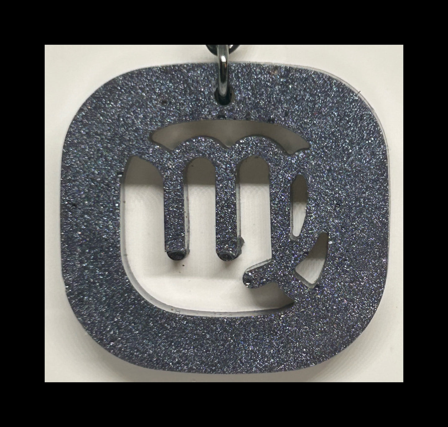 Mauve resin zodiac Keychains