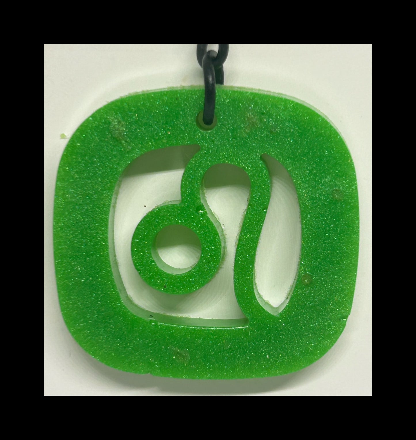 Lime resin zodiac Keychains