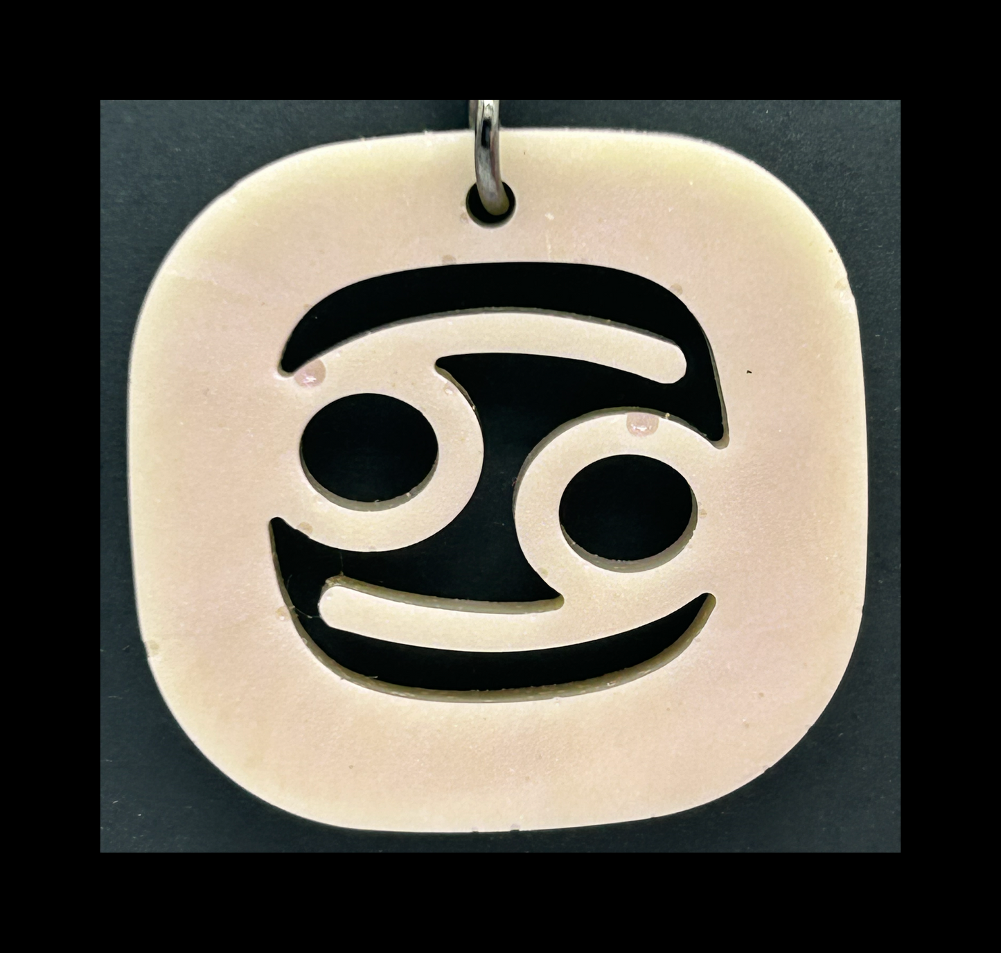 Ghost black resin zodiac keychains