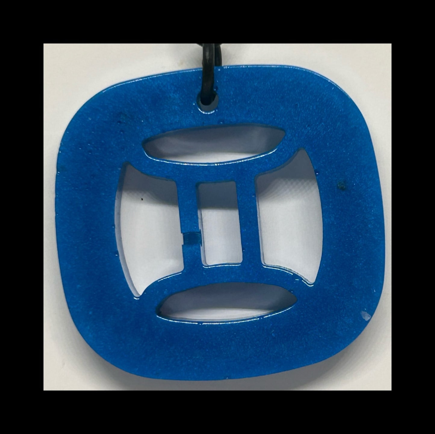 Cornflower resin zodiac Keychains