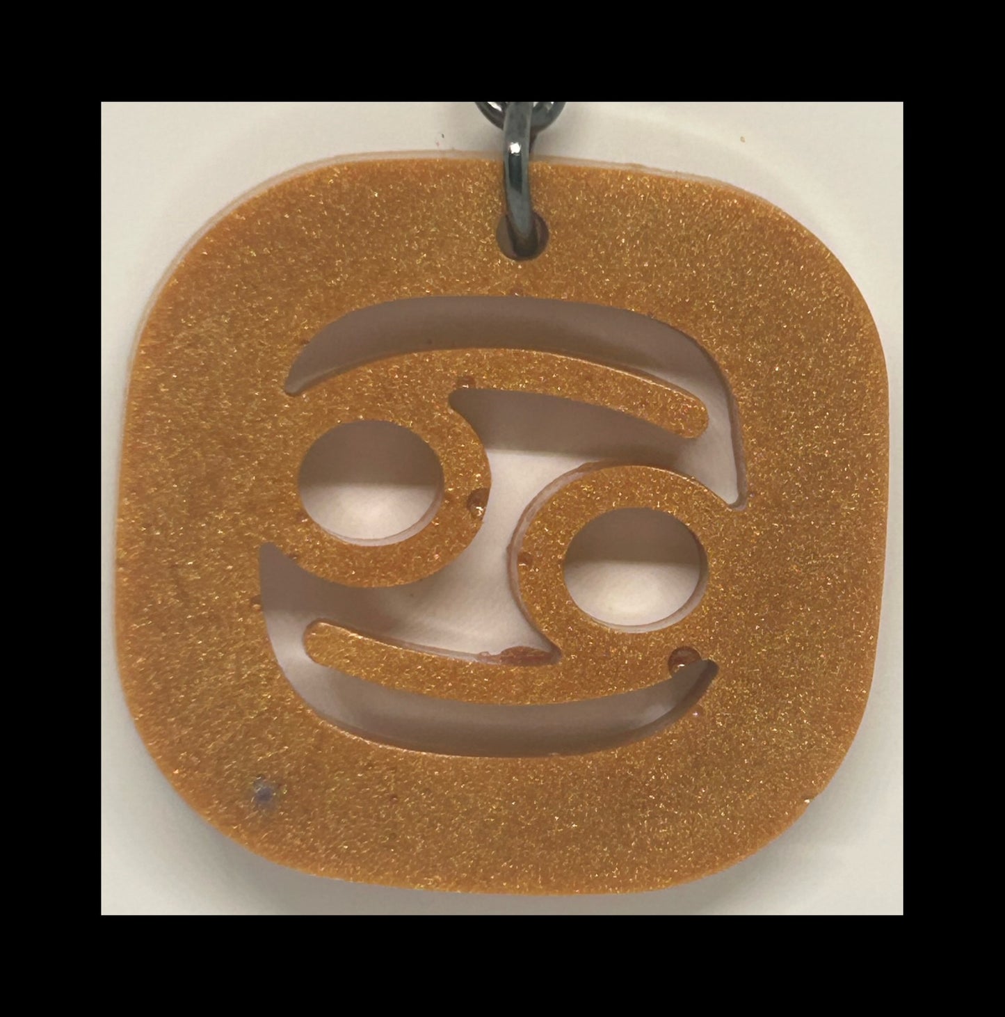 Sandstone resin zodiac keychains