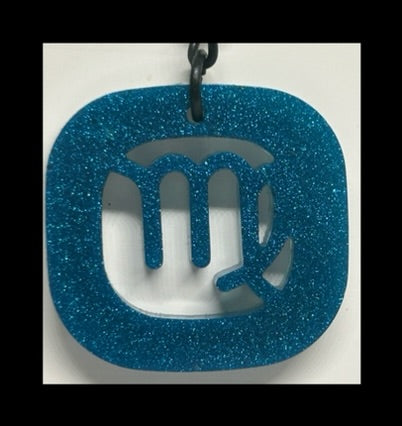 Blackberries resin zodiac Keychains