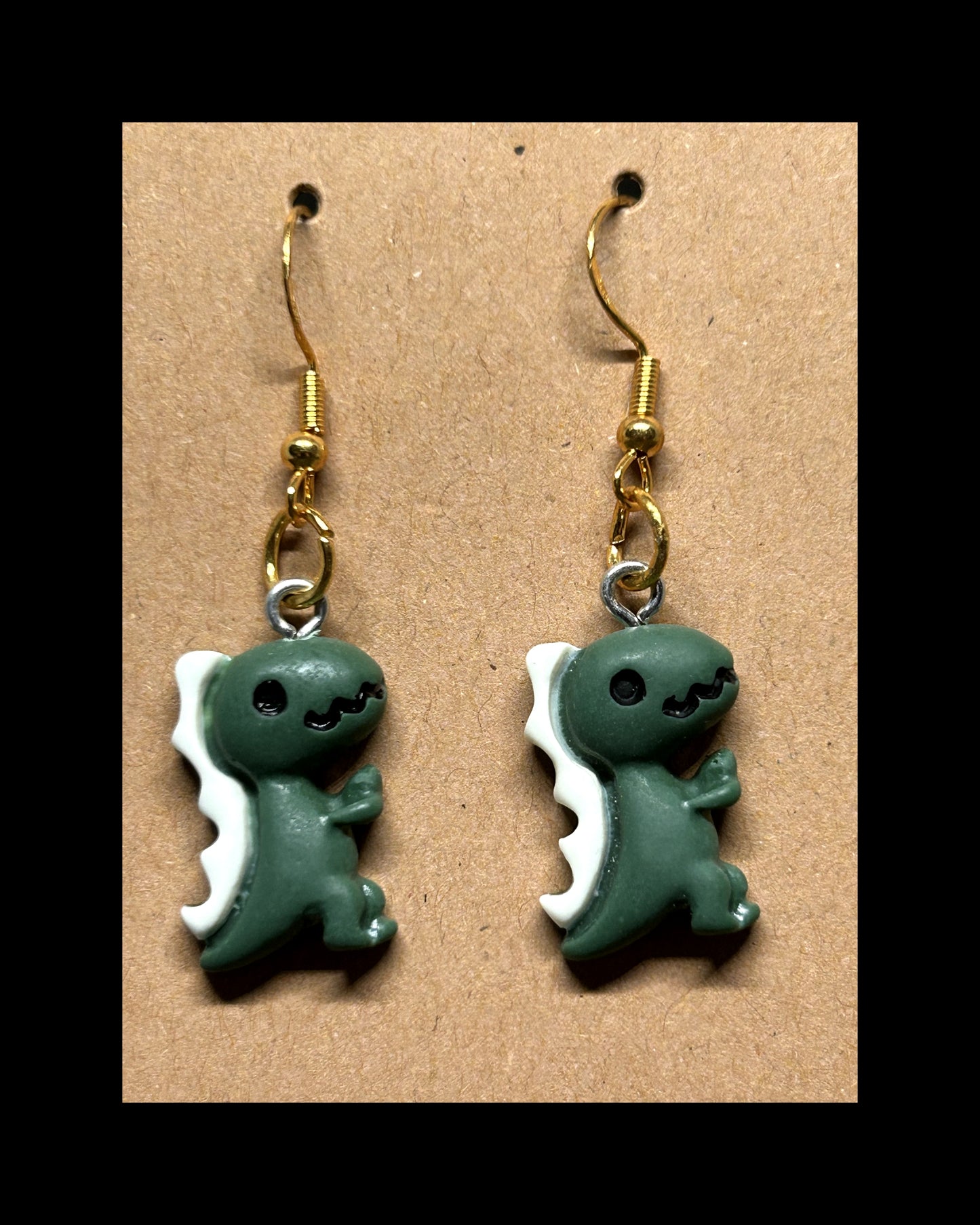 Dino dangle earrings