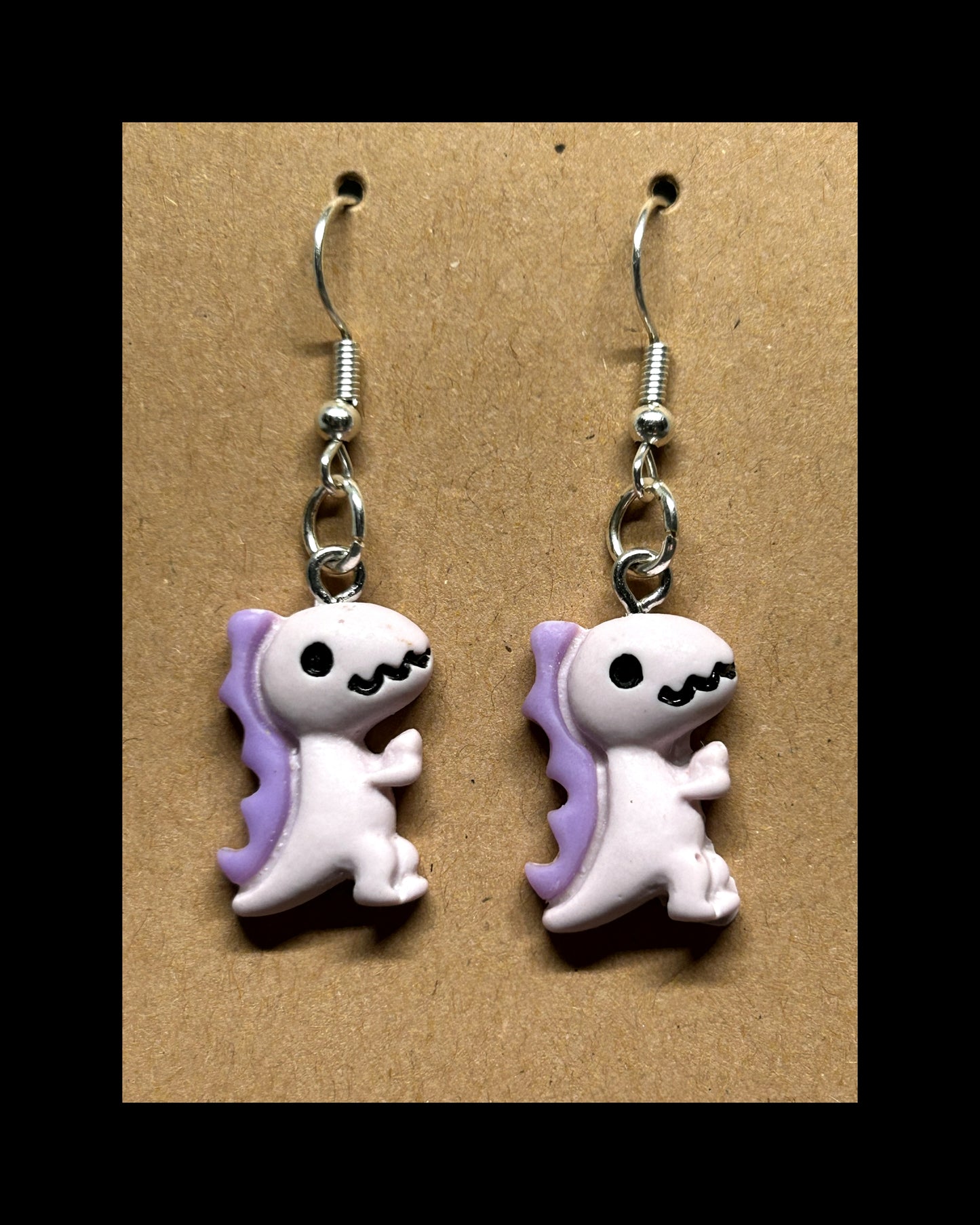 Dino dangle earrings