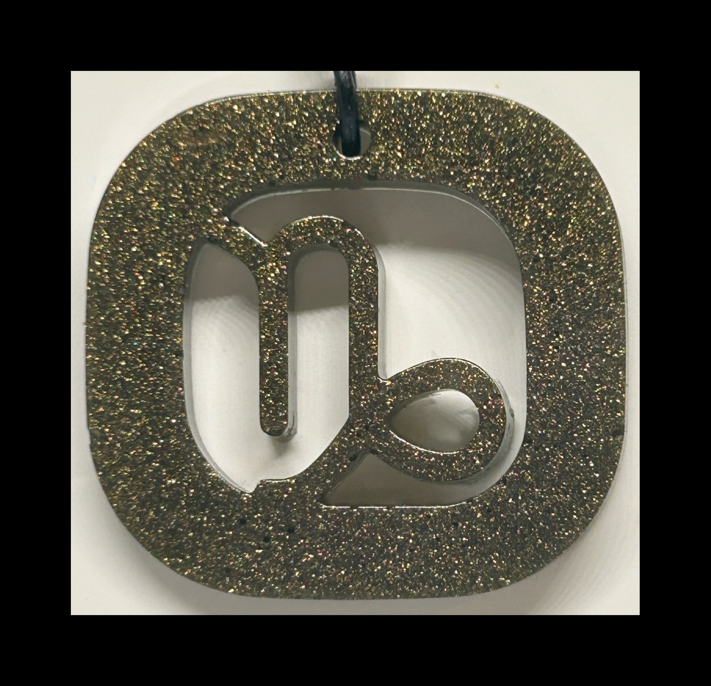 Rustic metal resin zodiac keychains