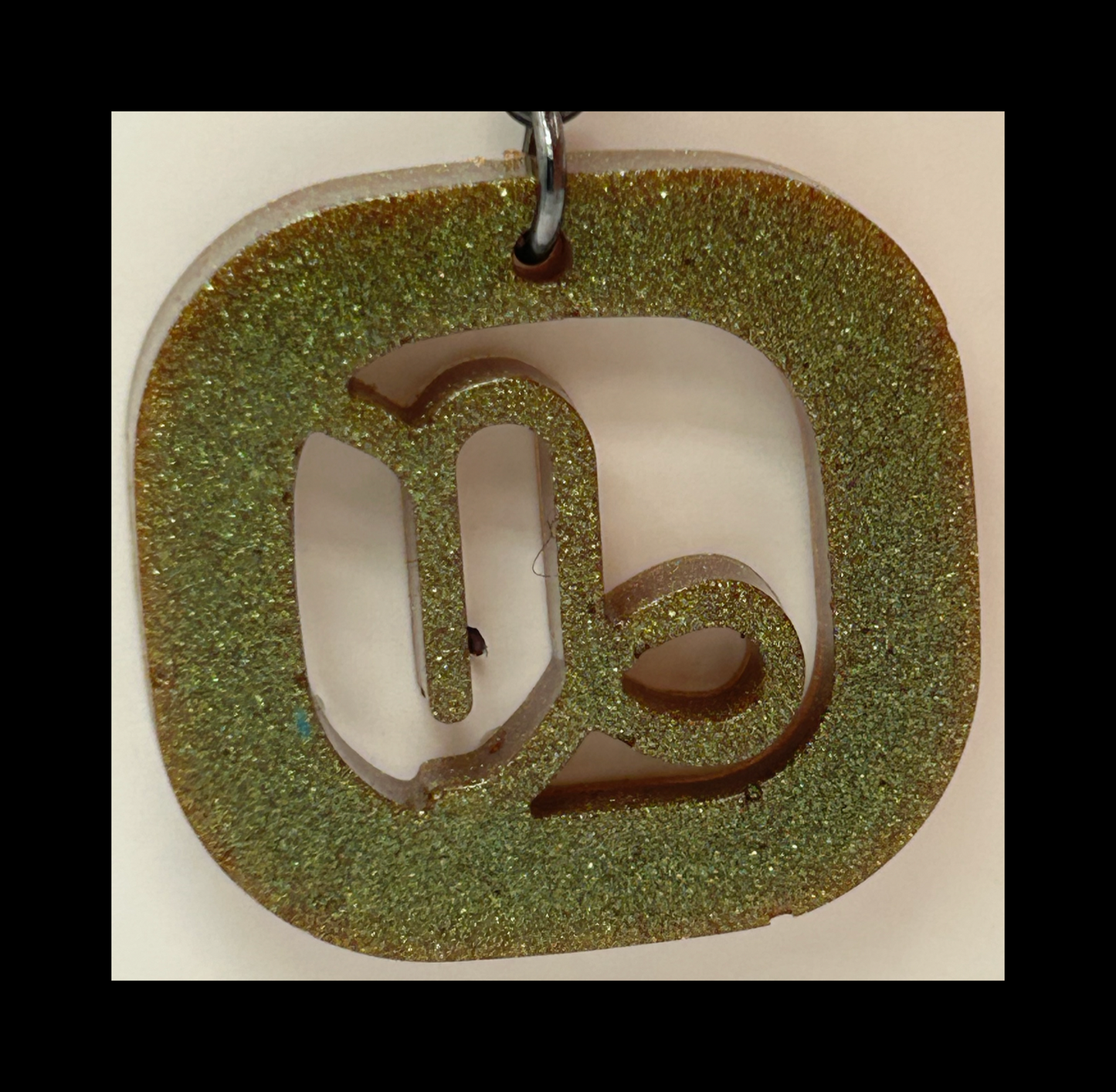 Ancient gold resin zodiac keychains