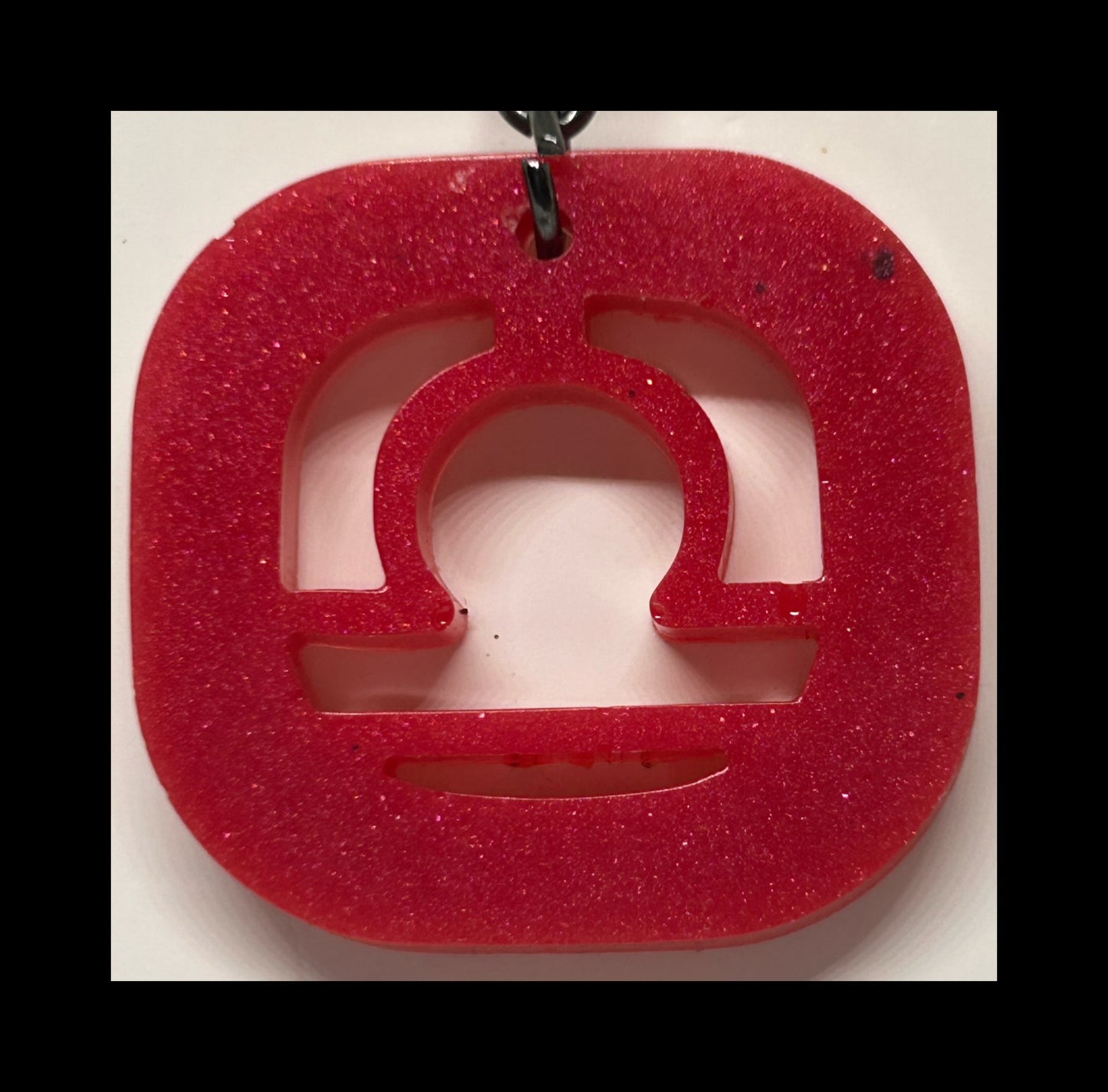 Amaranth resin zodiac keychains