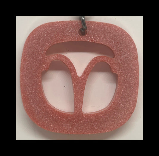 Apricot resin zodiac Keychains