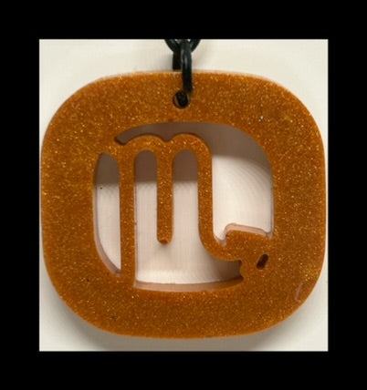 Royal gold resin zodiac keychains