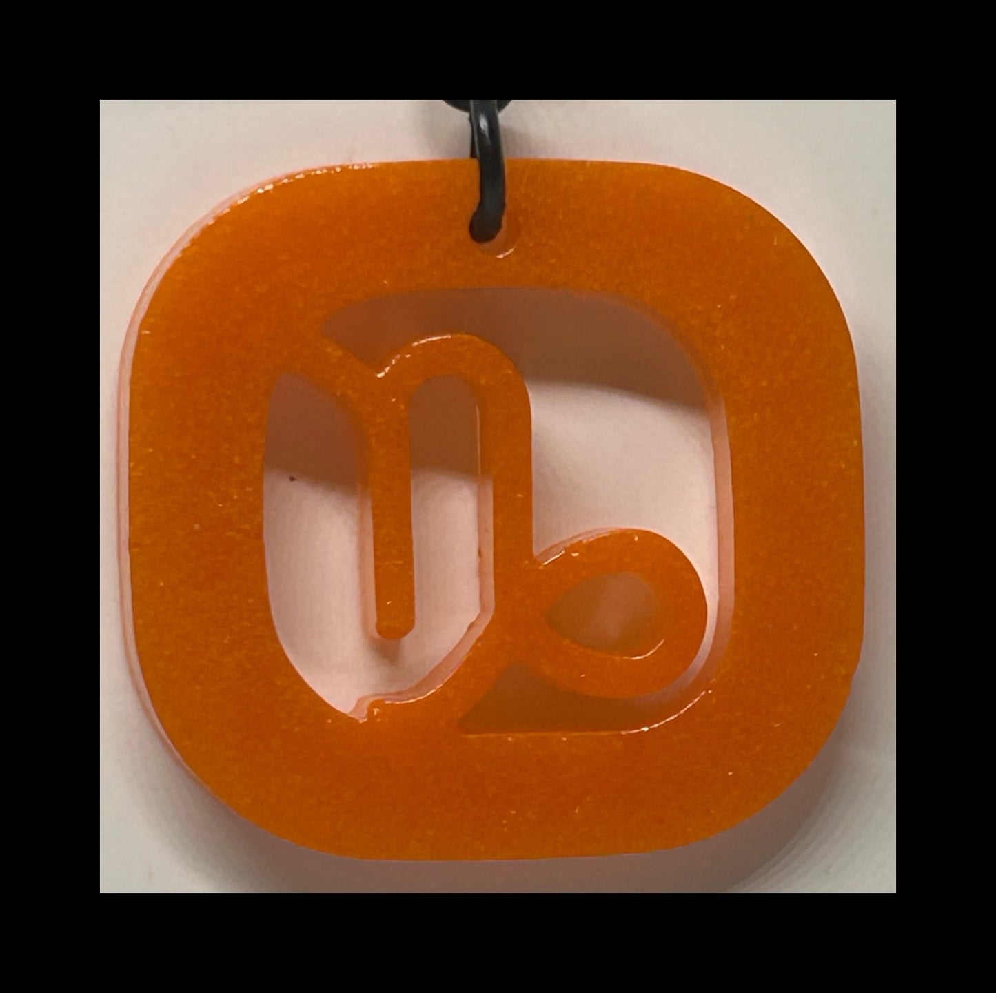 Flame resin zodiac Keychains
