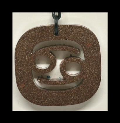 Coffee bean resin zodiac Keychains