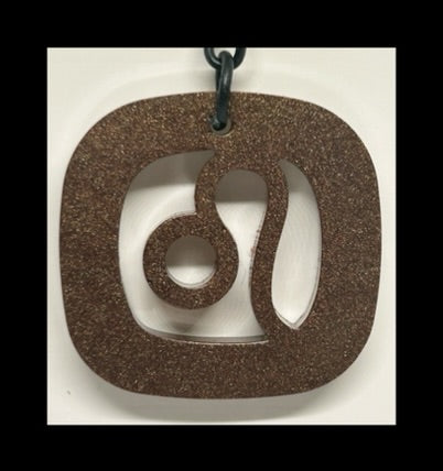 Coffee bean resin zodiac Keychains