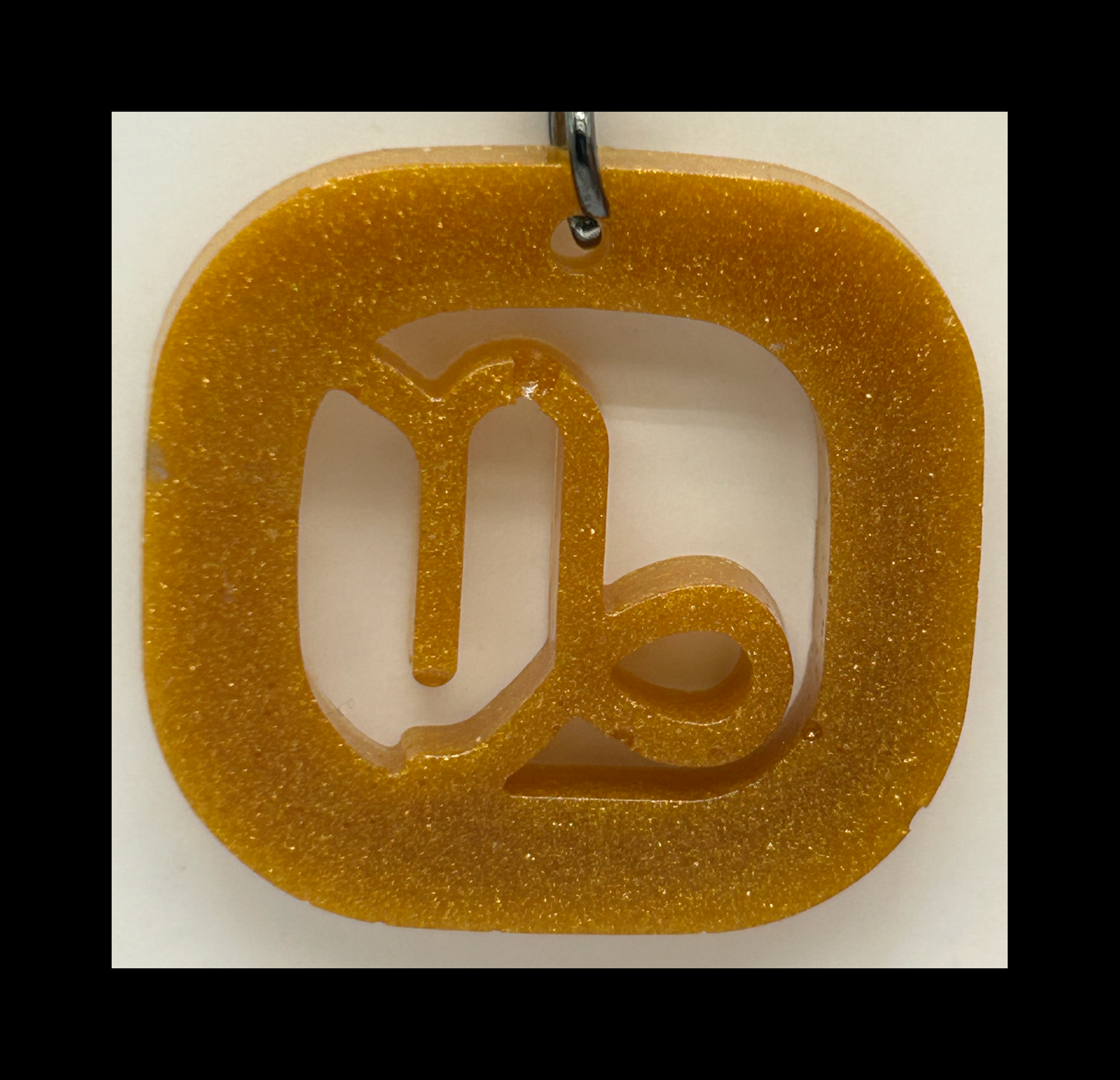 Ancient mirror resin zodiac keychains