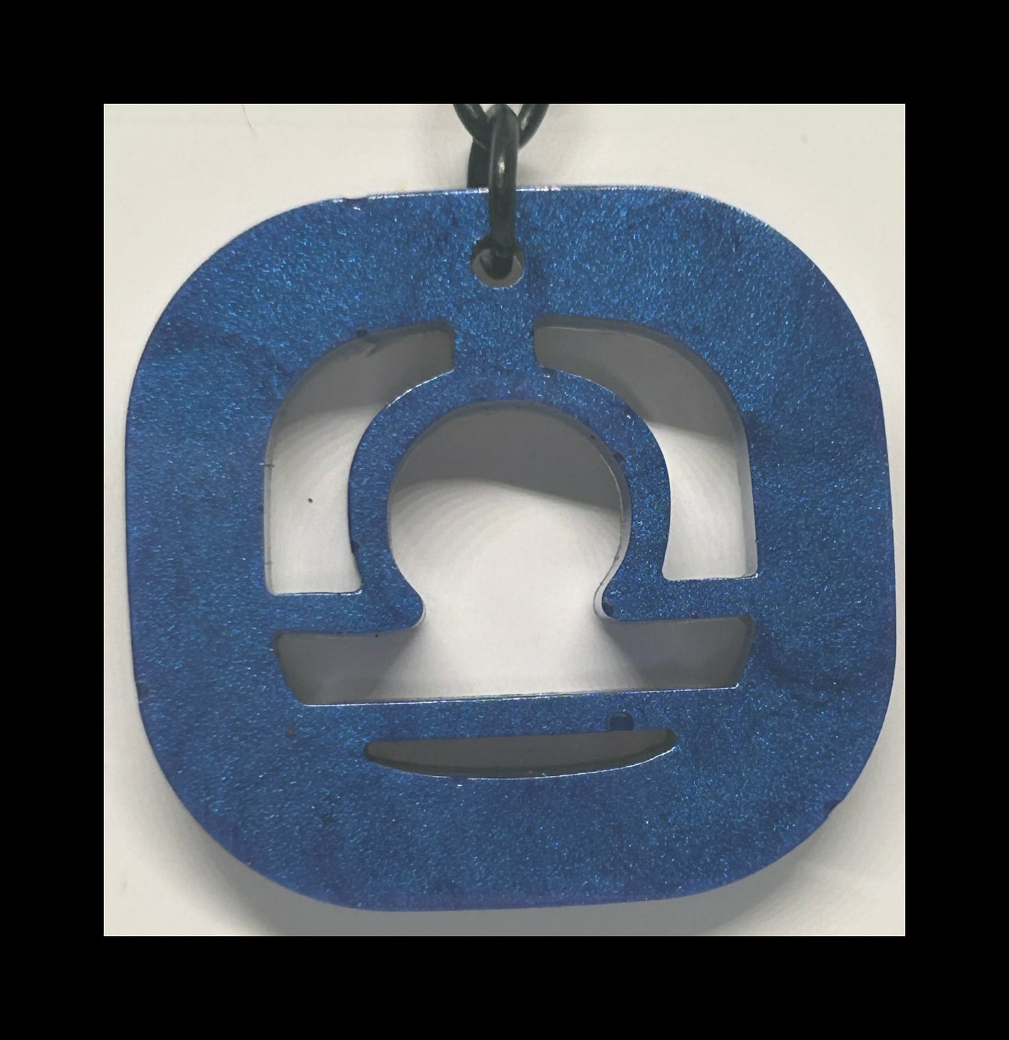 Lavender blue resin zodiac keychains