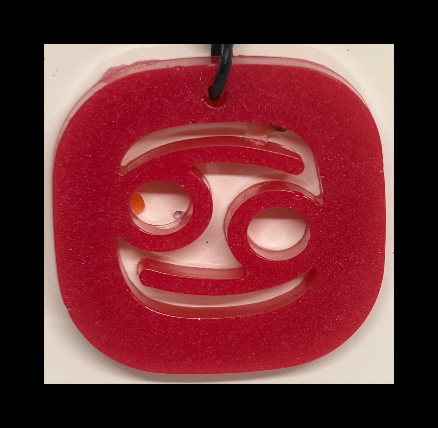 Rose red resin zodiac Keychains