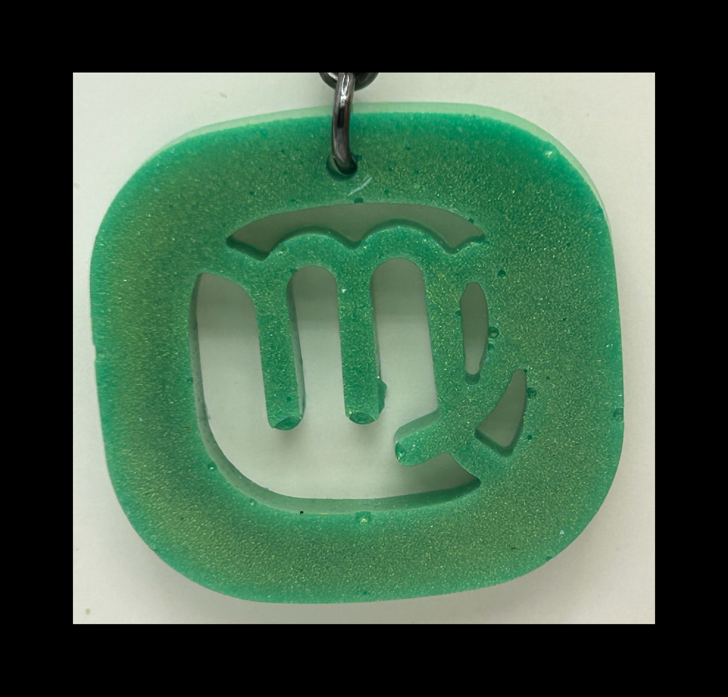 Moss resin zodiac Keychains