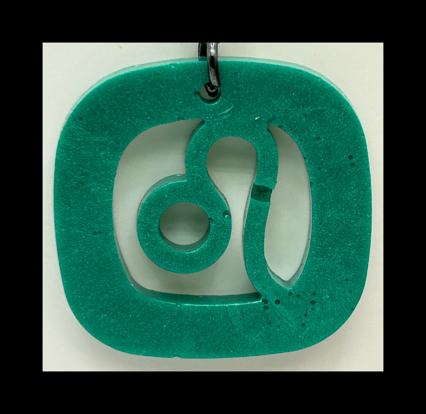 Aquamarine resin zodiac Keychains