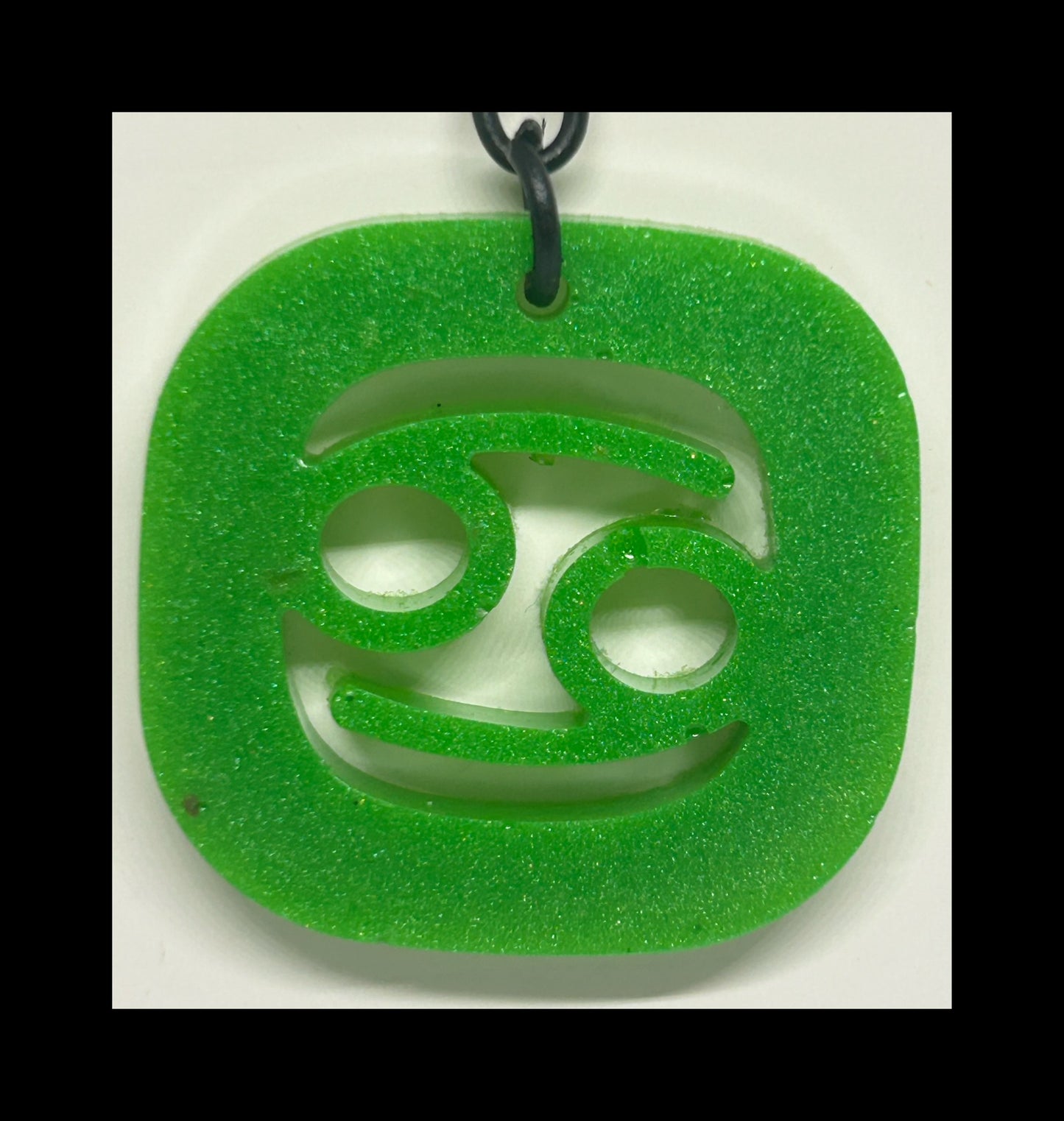 Lime resin zodiac Keychains