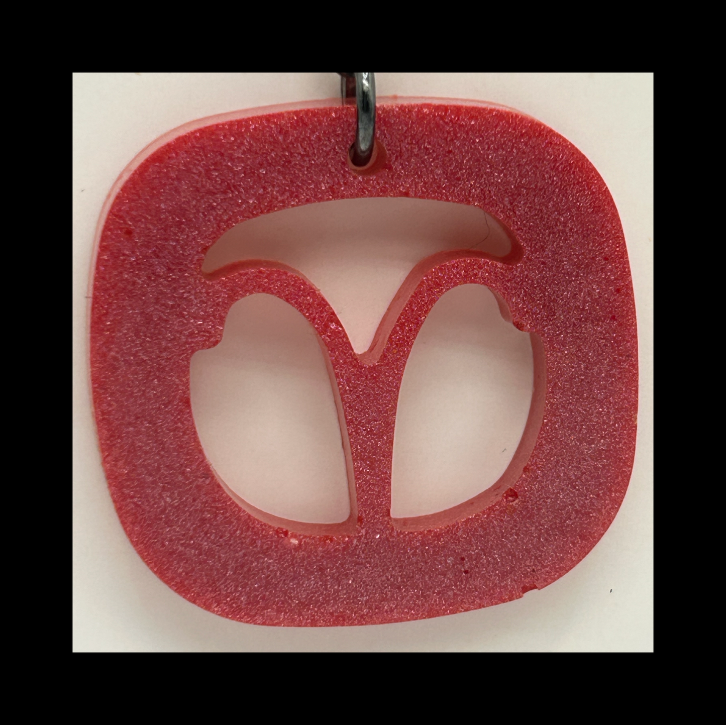 Red cherry resin zodiac keychains