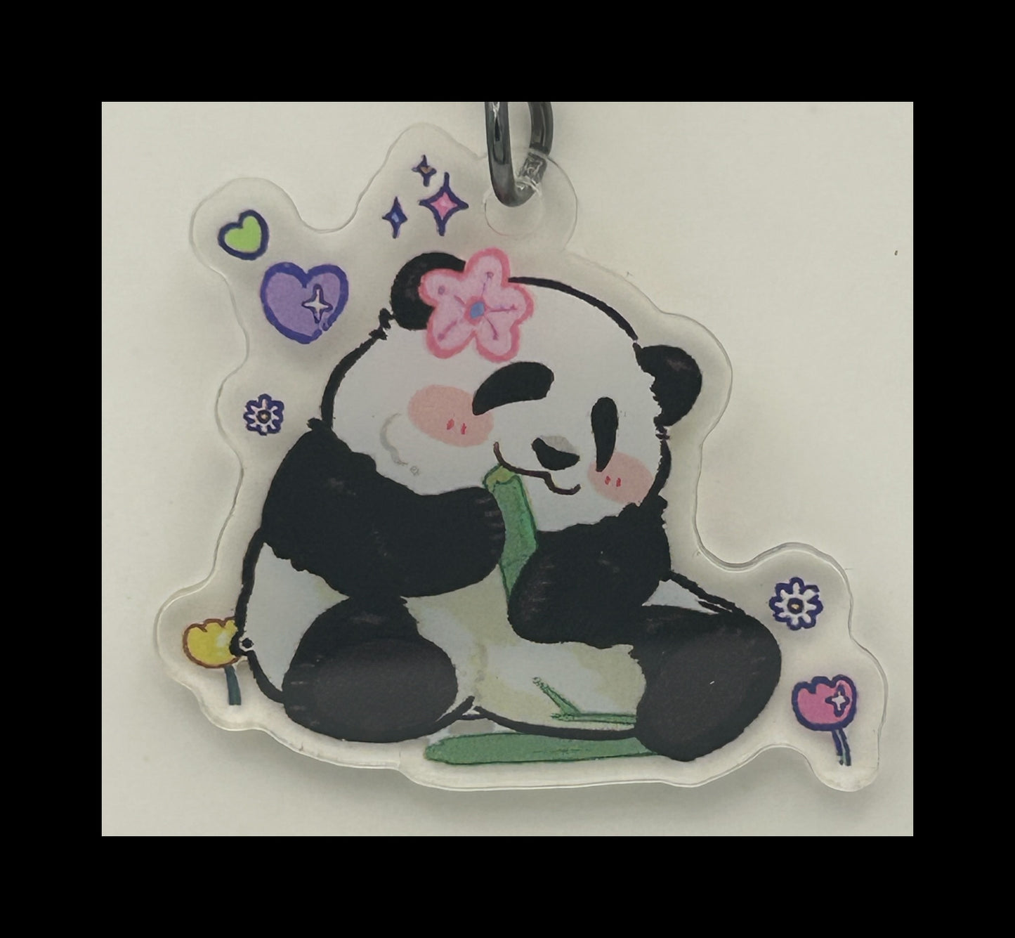 Acrylic panda keychains