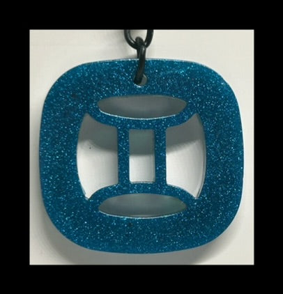 Blackberries resin zodiac Keychains