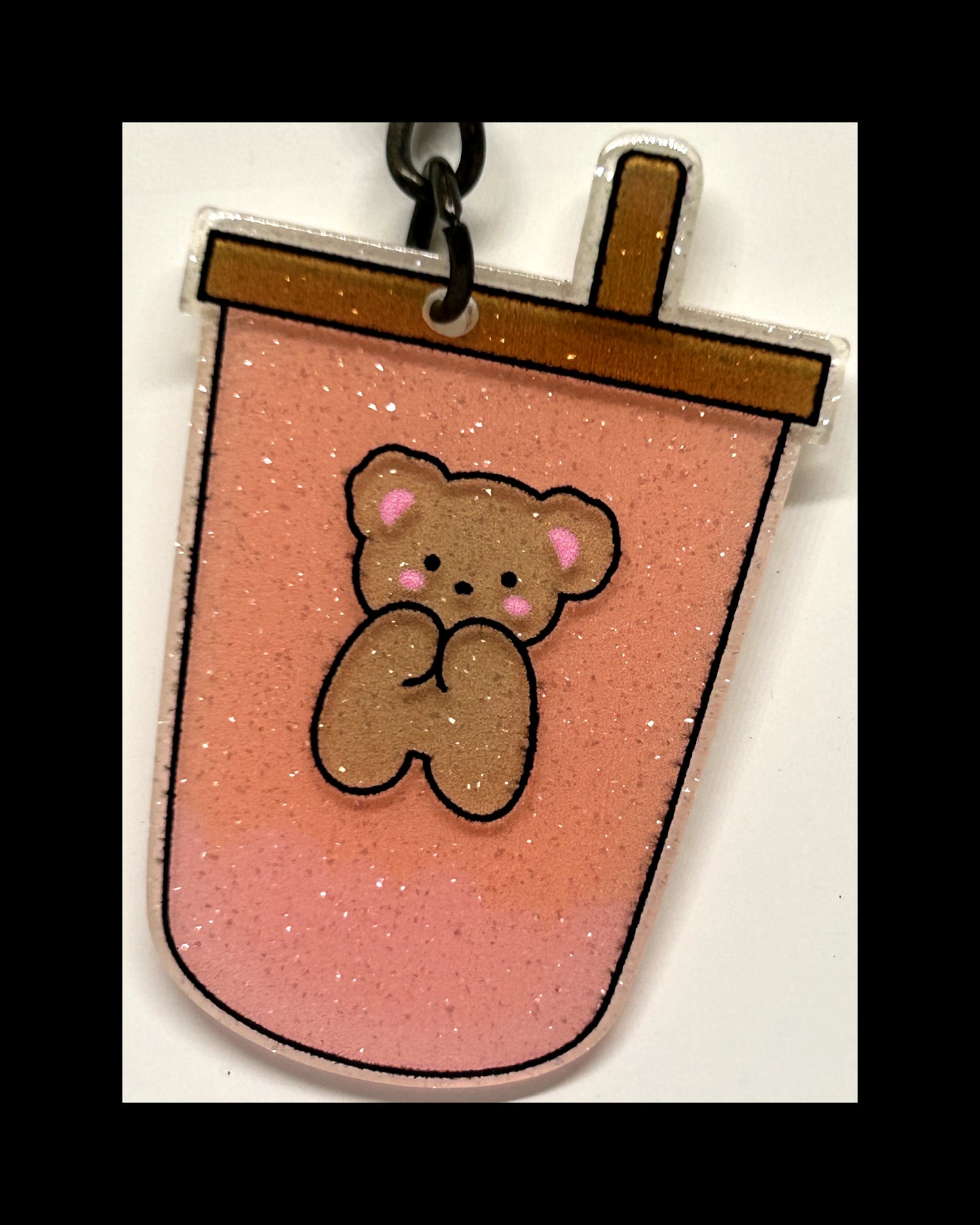 Acrylic boba keychains