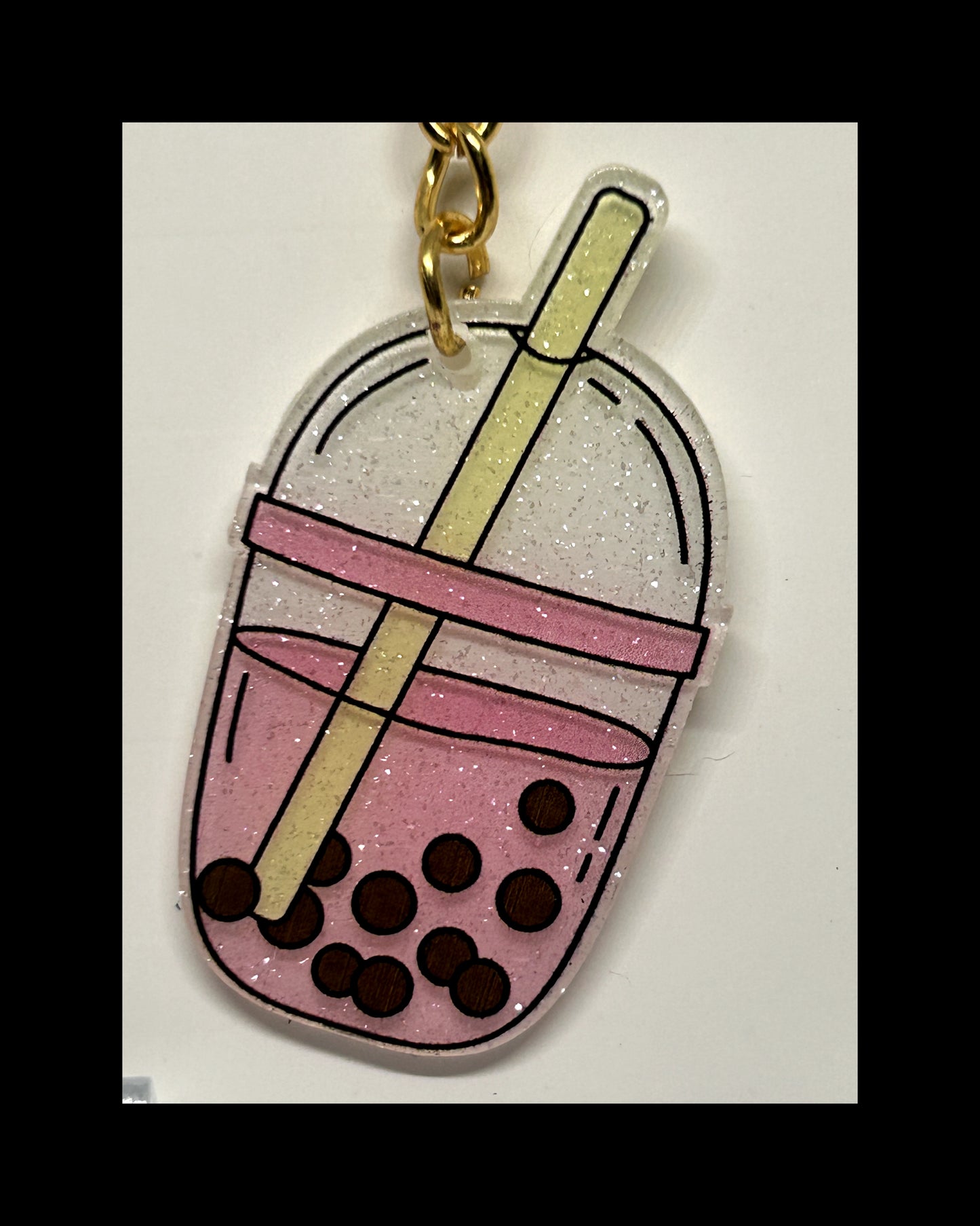 Acrylic boba keychains
