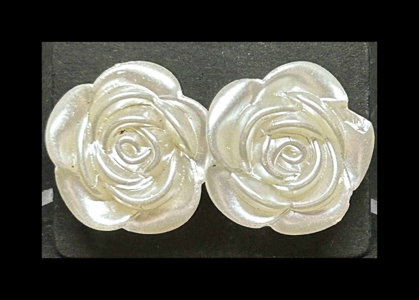 White rose studs