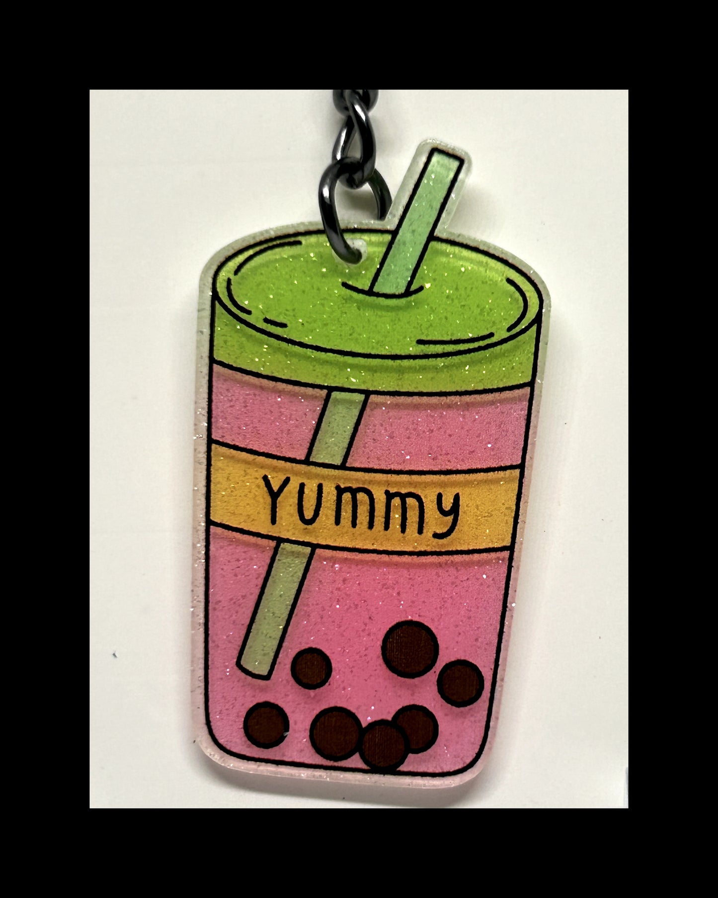 Acrylic boba keychains