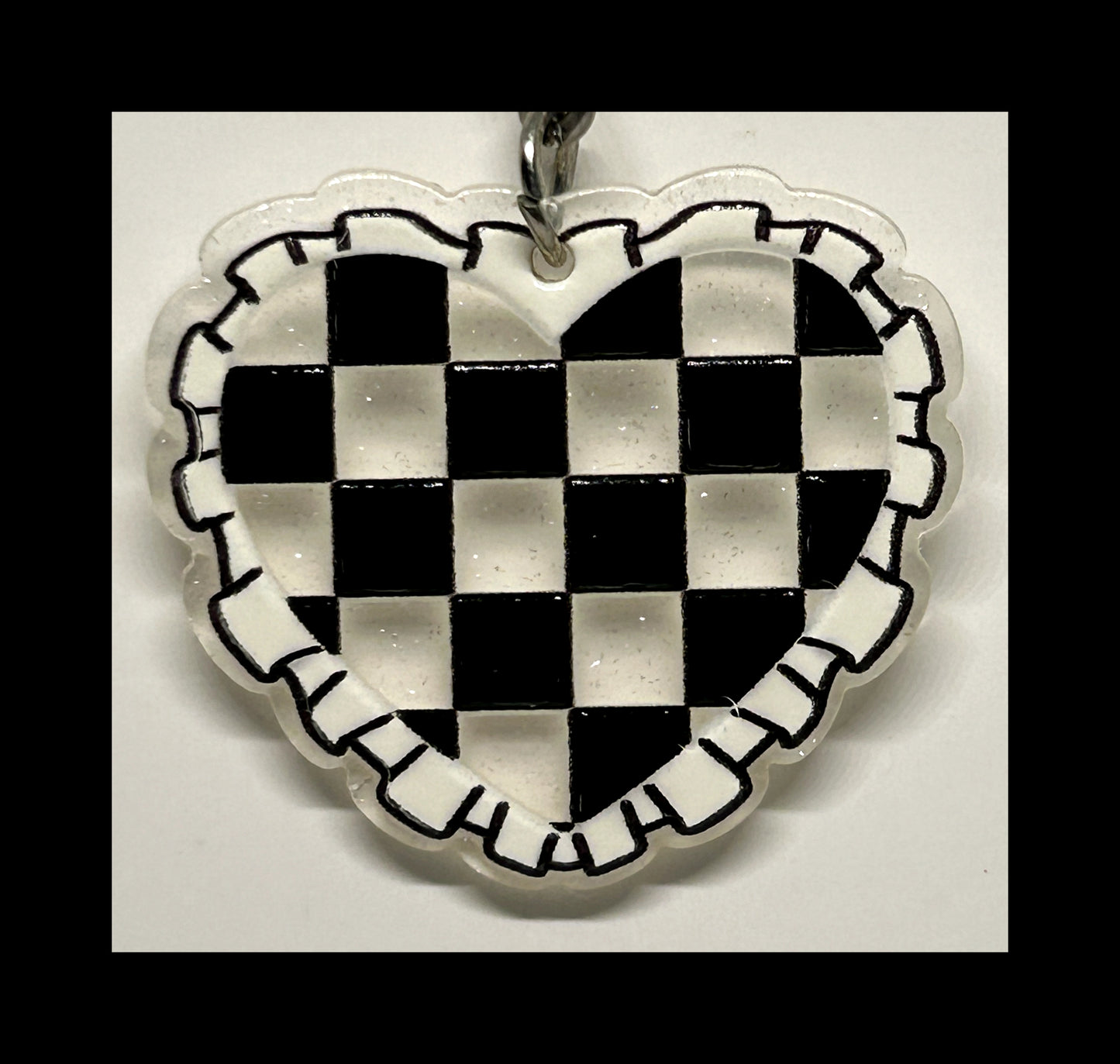 Acrylic heart keychains