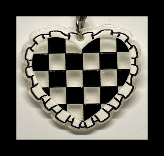 Acrylic heart keychains