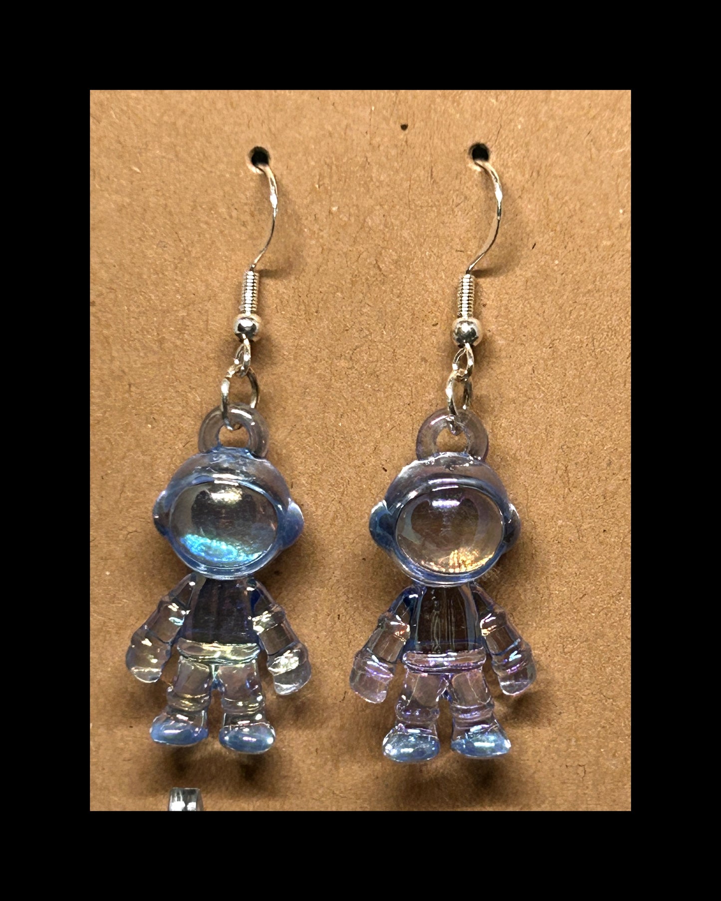 Astronaut dangle earrings