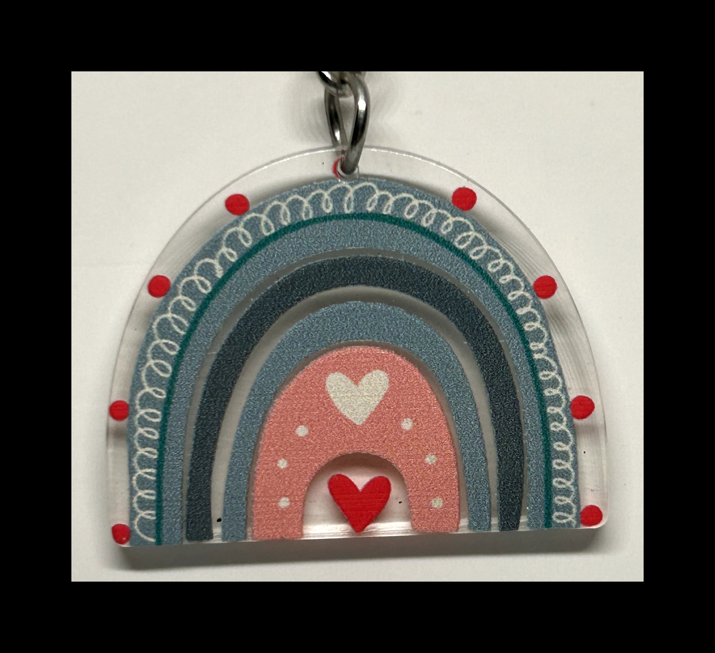 Acrylic rainbow keychains