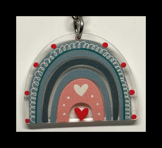Acrylic rainbow keychains