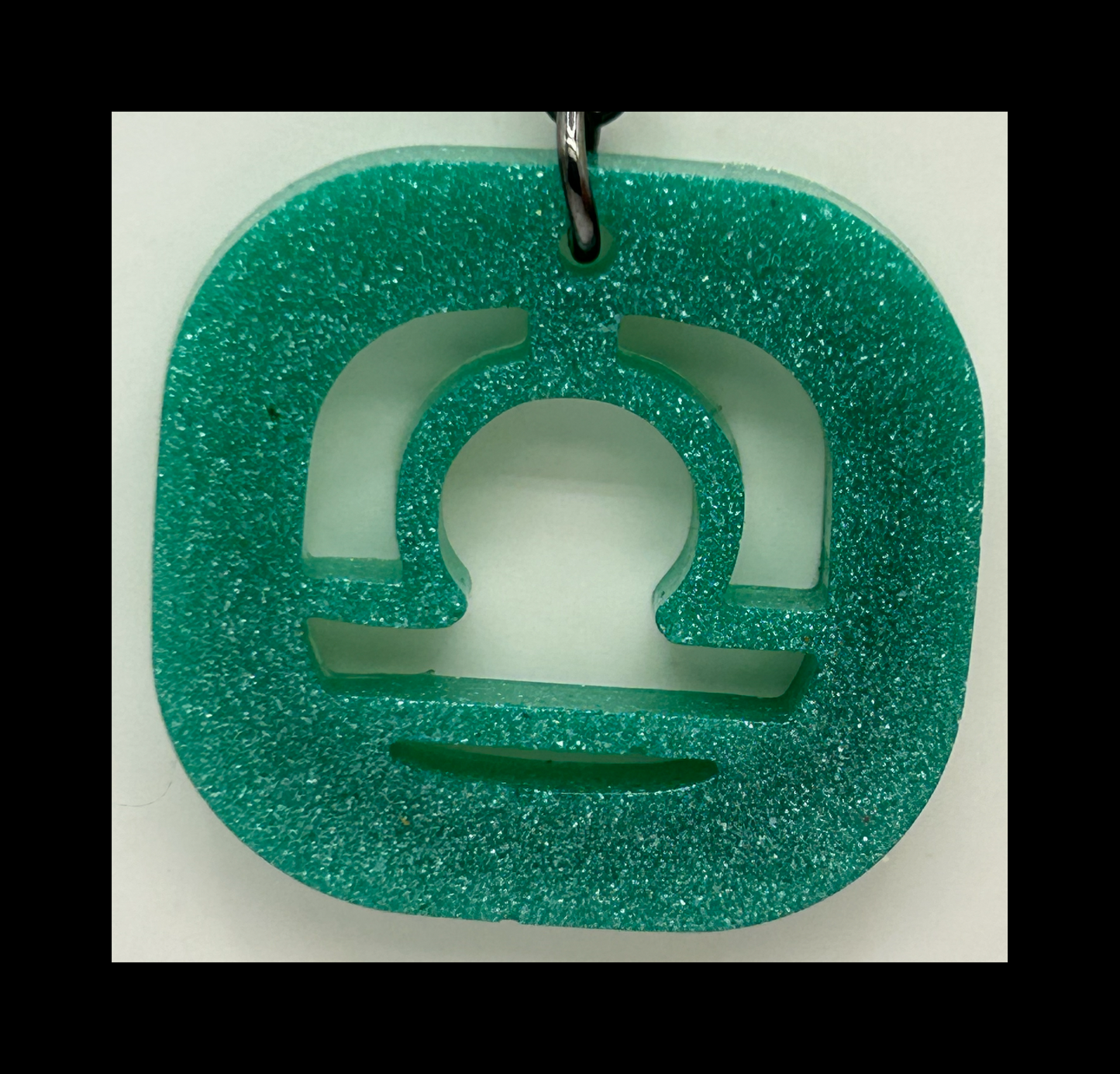 Green coral reef resin zodiac Keychains