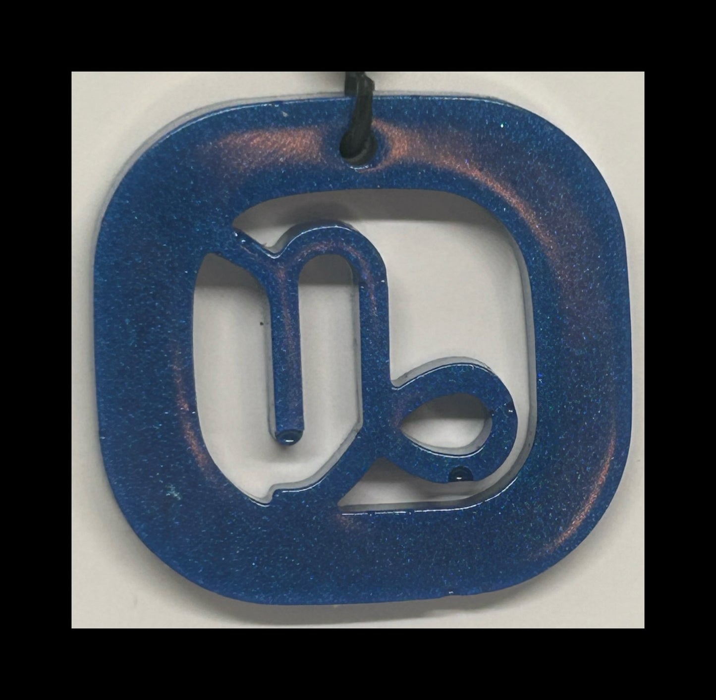 Denim resin zodiac Keychains