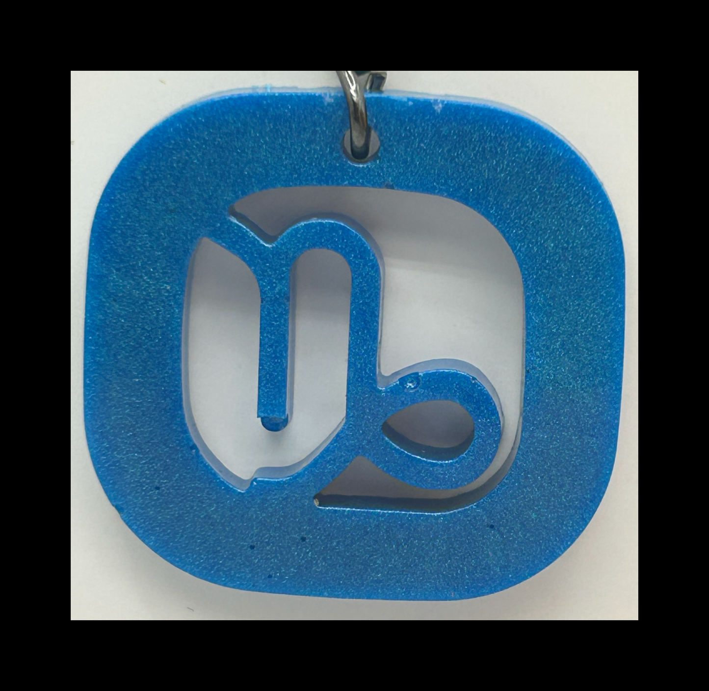 Calm see resin zodiac keychains