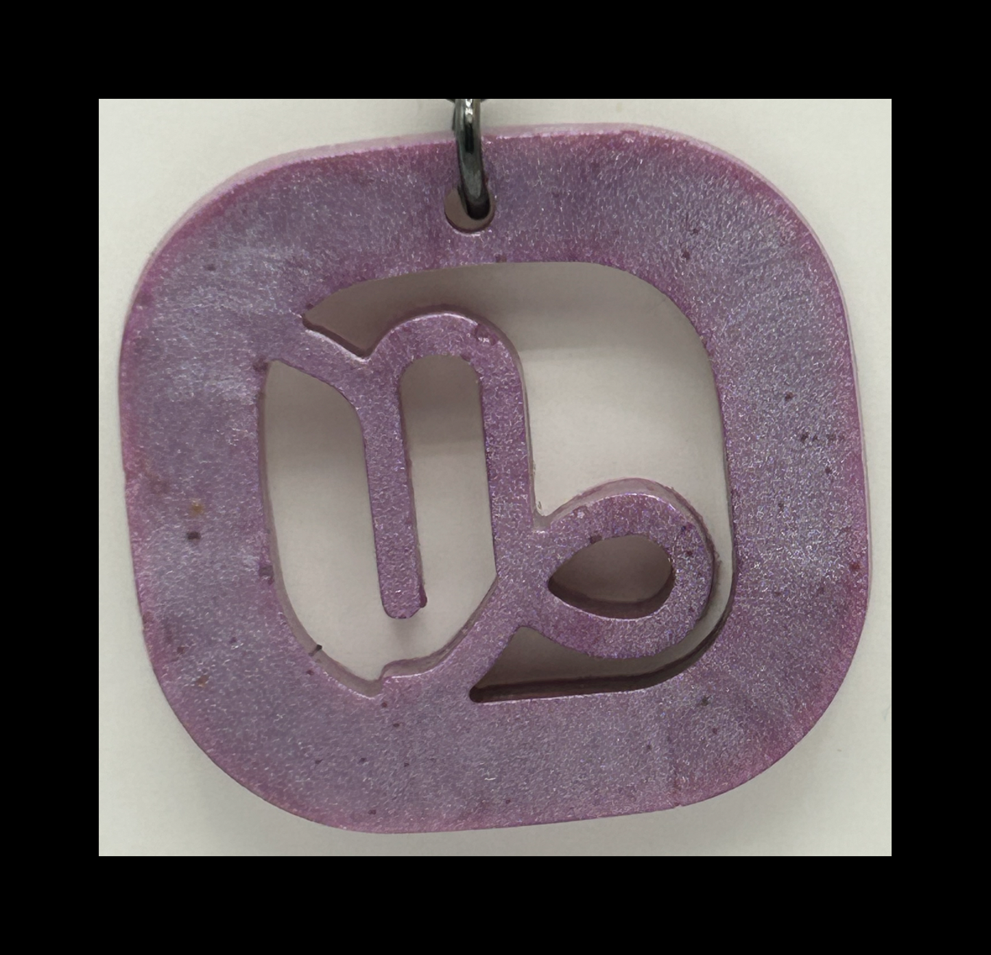 Light plum resin zodiac Keychains