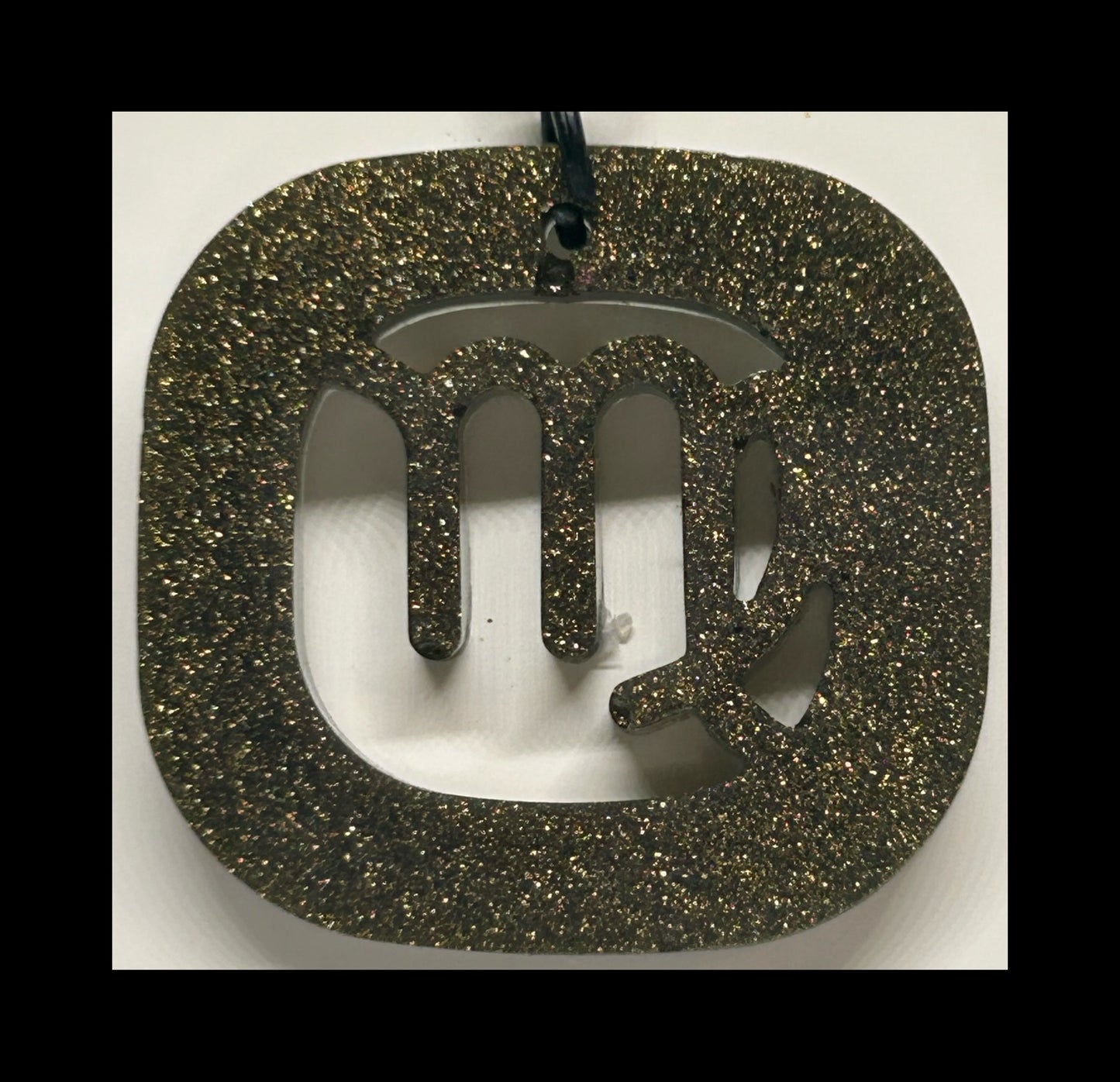 Rustic metal resin zodiac keychains